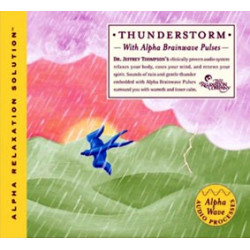 Thunderstorm with Alpha Brainwave Pulses